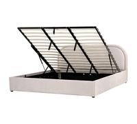 Ottoman Bed Chenille QUILLIEN 180 x 200 cm (EU Super King) Taupe