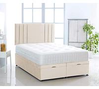 Ottoman Bed Side Lift Plush Velvet Base and Savannah HEADBOARD ONLY by Comfy Deluxe LTD (Cream, 4FT Small Double)