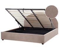 Ottoman Bed VAUCLUSE Boucle Taupe 180 x 200 cm (EU Super King)