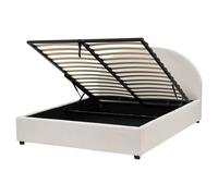 Ottoman Bed Fabric VAUCLUSE 160 x 200 cm (EU King Size) Light Beige