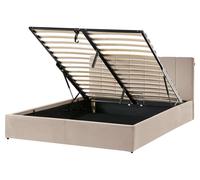 Ottoman Bed DREUX Velvet Taupe 160 x 200 cm (EU King Size)