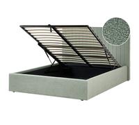 Ottoman Bed VION Boucle Green 140 x 200 cm (EU Double)