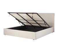 Ottoman Bed VION Fabric Light Beige 180 x 200 cm (EU Super King)