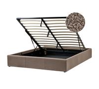 Ottoman Bed without Headboard Boucle DINAN 160 x 200 cm (EU King Size) Taupe