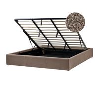 Ottoman Bed without Headboard Boucle DINAN 180 x 200 cm (EU Super King) Taupe