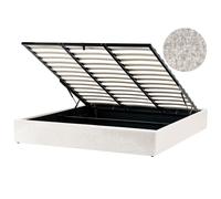 Ottoman Bed without Headboard DINAN Boucle Off-White 180 x 200 cm (EU Super King)