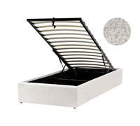Ottoman Bed without Headboard DINAN Boucle Off-White 90 x 200 cm (EU Single)