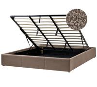 Ottoman Bed without Headboard DINAN Boucle Taupe 180 x 200 cm (EU Super King)