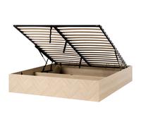 Ottoman Bed without Headboard ETEL 180 x 200 cm (EU Super King) Light Brown