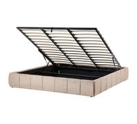 Ottoman Bed without Headboard Fabric GENAS 180 x 200 cm (EU Super King) Beige