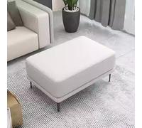Ottoman Coffee Table - Upholstered Leather Foot Rest Pouffe for Living Room - Oversized Bench with Shoe Change Stool, 100x60x42cm
