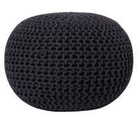 Ottoman CONRAD Black Cotton