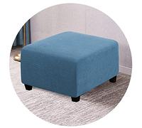 Ottoman Cover 19x19/40 x 40 Furniture Protector Folding Storage Foot Stool Slipcover Form Fit with Elastic Bottom (#7 17-22in/43-55cm)