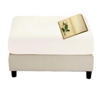 Ottoman Cover Rectangle Square Ottoman Covers Stretch Velvet Jacquard Ottoman Slipcovers Black/Cream/Dark Grey/Beige Foot Stool Covers Removable Washable with Elastic Bottom (Color : #5, Size : 70-8