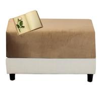 Ottoman Cover Rectangle Square Ottoman Covers Stretch Velvet Jacquard Ottoman Slipcovers Black/Cream/Dark Grey/Beige Foot Stool Covers Removable Washable with Elastic Bottom (Color : #13, Size : 80-