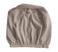 Ottoman Cover Round Stretchable Slipcover for Ottomans As A Cover Made of Soft Polyester Spandex Material for Living Room Bedroom Work Area, Light Coffee