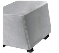Ottoman Covers Stretch Square Foot Stool Covers Stretch to Fit Square Storage Stool Ottoman Covers Footstool Protector for Living Room，Removable Washable(Color:Light Gray,Size:45x45 cm 17x17 in)