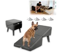 Ottoman Dog Ramp, Gentle 23 Incline Small Dog Ramp for Bed, Ramps for Dogs to Get on Bed for Bed, Couch, Pet Steps,gray