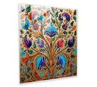 Ottoman Empire Glass Print - Complex Textile Pattern - Ottoman Empire, Ottoman Empire, Complex Design, Modern Art, 71cm x 71cm