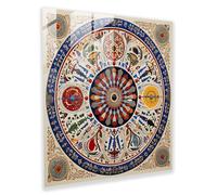 Ottoman Empire Glass Print - Cultural Symbols - Ottoman Empire, Home Decoration, Glass Art, Glass Wall Art, 12" x 12"