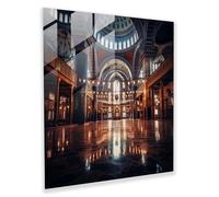 Ottoman Empire Glass Print - Traditional Mosque - Ottoman Empire, Modern Art, Glass Wall Art, Glass Art, 28" x 28"