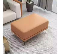 Ottoman Foot Rest, Leather Pouffe Footstool, Shoe Change Stool, end of bed bench, Large Square Ottoman Coffee Table, Upholstered Oversized Ottoman for Living Room