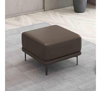 Ottoman Foot Rest, Leather Pouffe Footstool, Shoe Change Stool, end of bed bench, Large Square Ottoman Coffee Table, Upholstered Oversized Ottoman for Living Room