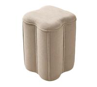 Ottoman Foot Rest Velvet Pouf Stool for Makeup Room, Bedroom, Living Room - Decorative Foot Stool Under Desk, Modern Vanity Footrest