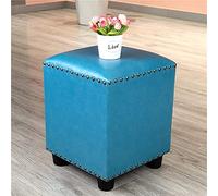 Ottoman Foot Stool Linen Shoe Change Stool Small Footstool Square Foot Stools Rest Stool Footstools for Living Room Ottomans for The Bedroom Outdoor Ottomans, Stripe A-44.5X33X36CM