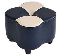 Ottoman Foot Stool Linen Shoe Change Stool Small Footstool Square Foot Stools Rest Stool Footstools for Living Room Ottomans for The Bedroom Outdoor Ottomans,Orange A-44.5X33X36CM