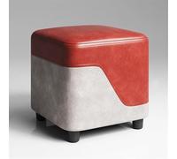 Ottoman Footrest - PU Leather Cube Pouf for Living Room, Bedroom, Coffee Table, Bedside