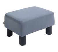 Footstool Foot Rest Small Seat Foot Rest Chair Grey Home Office with Legs 40 x 30 x 24cm Ottoman Footrest Luxury - Home Living | TJ Hughes