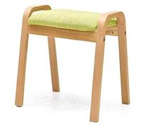 Ottoman Footrest Stool, Upholstered Shoe Stool, Fabric Foot Step Stool for Home Decoration and Living Room, Wood Base