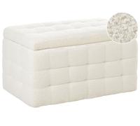 Beliani Storage Ottoman Michigan Boucle White