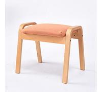 Ottoman,Ottoman Foot Stool Linen Shoe Change Stool Small Footstool Square Foot Stools Rest Stool Footstools For Living Room Ottomans For The Bedroom Outdoor Ottomans, Stripe B，Orange a 44.5X33X36CM