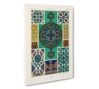Ottoman Pattern by Albert Racinet Canvas Print | Gallery Wrapped 30mm Frame Wall Art | 30x20 inches | Ready to Hang | Modern Abstract Picture | Living Room Bedroom Lounge Office