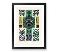 Ottoman Pattern by Albert Racinet Framed Print | A2 Black Framed Wall Art | Ready to Hang | Modern Fantasy Picture | Living Room Bedroom Lounge Office