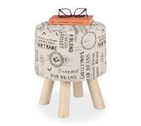 Ottoman Pouffe Footrest Padded Stool Lightweight Footstool Soft Padded Pouffe