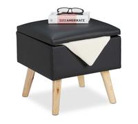 Ottoman Pouffe Storage Stool Upholstered Footrest Foldable 7 kg Soft Sturdy