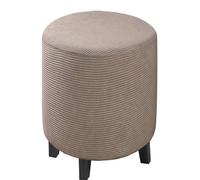 Ottoman Slipcover Round Stretch Velvet/Jacquard Round Ottoman Cover Thick Foot Stool Round Washable Storage Ottoman Cover Protector Footstool Cover with Elastic Bottom ( Color : #16 , Size : 45x45cm/1
