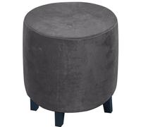 Ottoman Slipcover Round Stretch Velvet/Jacquard Round Ottoman Cover Thick Foot Stool Round Washable Storage Ottoman Cover Protector Footstool Cover with Elastic Bottom ( Color : #2 , Size : 45x45cm/18