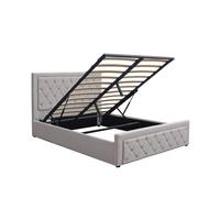 Kosy Koala Ottoman Storage Gaslift Bed 4Ft Small Double Grey Velvet Bedroom Furniture, Grey