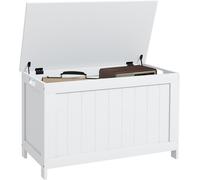 Ottoman Storage Box Chest Bench Toy Blanket Footstool Coffee Table White