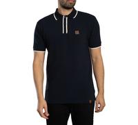 Ottoman Stripe Trim Polo Navy L
