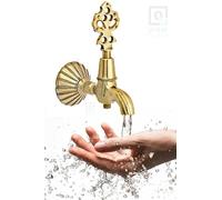 Ottoman Style Bathroom Faucet - Nostalgic Brass Tap for Turkish Bath, Sauna, and Stone Basin - and Cold Water - One Size