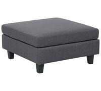 Beliani Ottoman Unstad Fabric Dark Grey