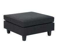 Beliani Ottoman UNSTAD Fabric Black, Black