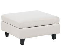 Beliani Ottoman Unstad Fabric Light Beige