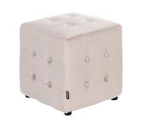 Pouffe WISCONSIN Velvet Light Beige