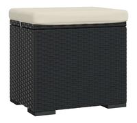 Ottomans with Cushions Garden Footstool Patio Footrest Poly Rattan vidaXL